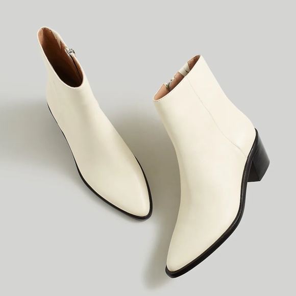 MADEWELL Size 6 The Darcy Ankle Boot in Pale Parchment - Picture 1 of 9